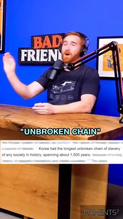 Korea don't have history of oppression....