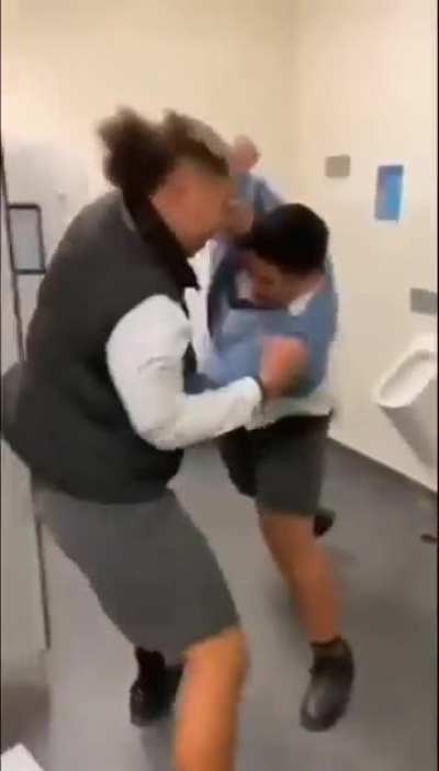 Bathroom brawl
