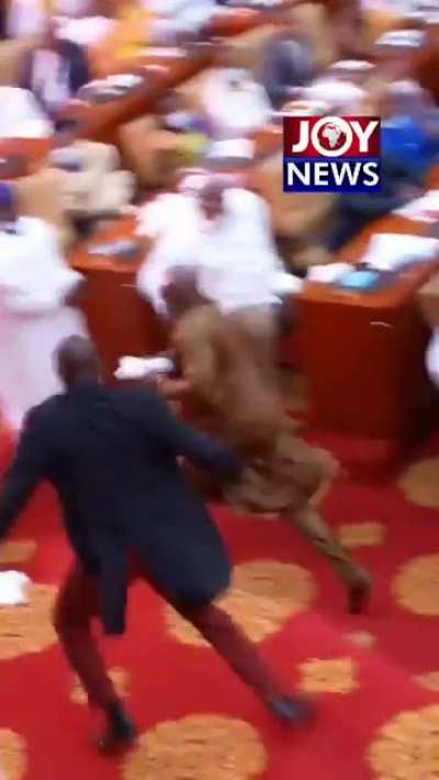 Meanwhile, the situation in Ghana, as the country's Parliament tries to elect a new speaker. A legislator tried to run away with the ballot papers.