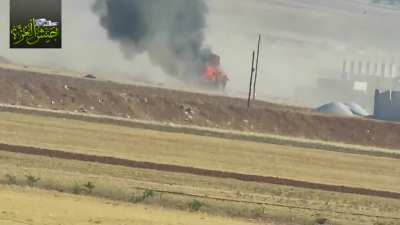 Jaysh al-Izza TOW catastrophic kill on BMP, Syria, village of Maardes, N.Hama, 2016 (slow mo at the end of vid)