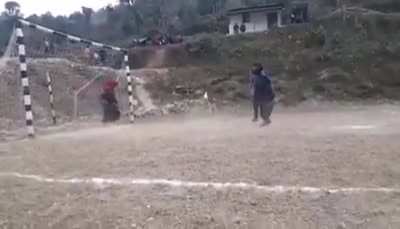 Some old Nepalese women enjoying a penalty shoot-out. Football truly is a beautiful game.
