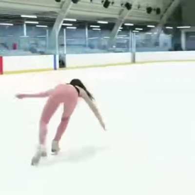 Oh wow she's really good, she nailed th- oh