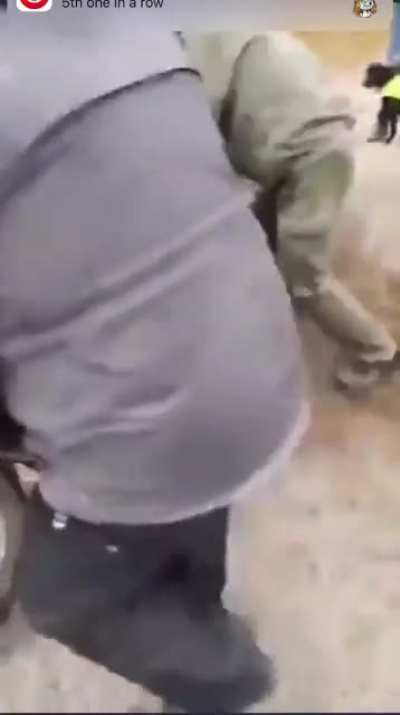 Old lady trapped in her car after being ran over by a tank! MF these Russian nazi&rsquo;s!!