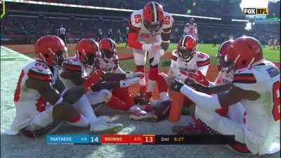 [Highlight] Today marks 51 days until the 2022 NFL Season Starts! Let&rsquo;s remember this 51 yard TD pass into double coverage from Baker Mayfield to Jarvis Landry against the Panthers back in 2018. Browns win, 26-20.