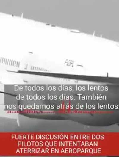 Se pelearon dos pilotos en el momento del aterrizaje: 