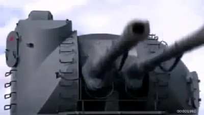 The Soviet AK-130 automatic naval cannon with a caliber of 130 millimetres (repost with firing)