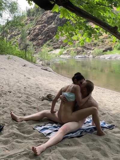 Big Tits Cowgirl riding outdoors - u/hayley_and_kian