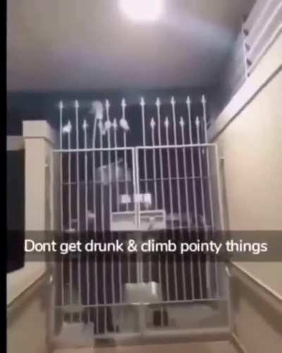 Drunk and climbing pointy things