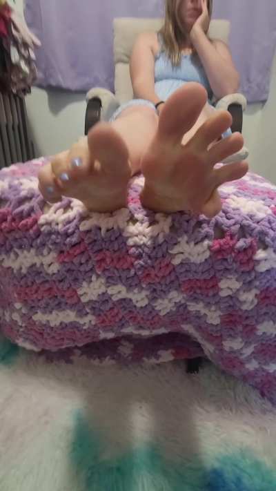 Light Blue Toes and Soft Smooth Soles