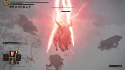 The Elden Ring incantation casting experience.