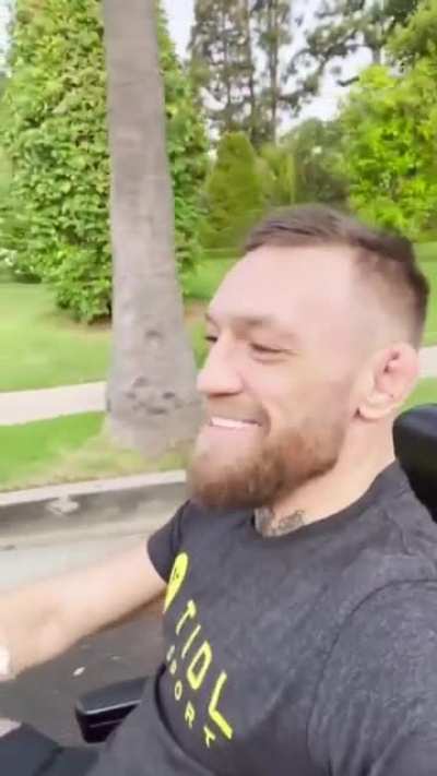 Conor&rsquo;s in good spirits