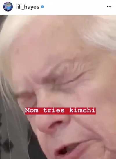 Mom tries kimchi