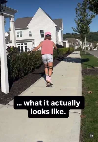 Heather on skates.