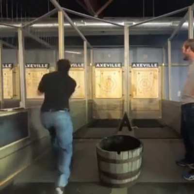 Throwing an axe