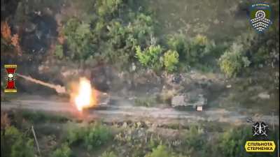 Ukrainian 68th Jaeger Brigade's "Dovbush's Hornets" drone team targeted a pair of Russian soldiers with FPV strike drones. The first Russian hides and cleverly diverts the drone pilot's attention onto a comrade, but ultimately he was taken out by another 