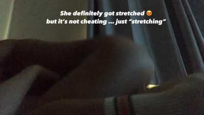Not cheating &hellip;&ldquo;Just stretching&rdquo;😩
