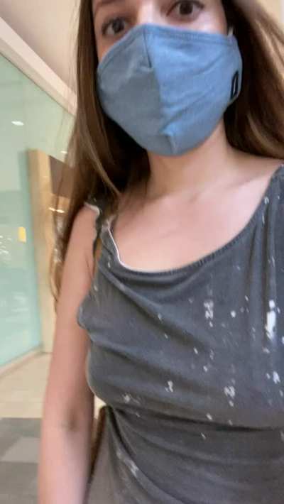 Just giving you a quick peek up my skirt while I'm out shopping ;)