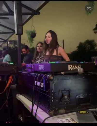 DJ has girl get handsy with his equipment&hellip; she ends up regretting it.