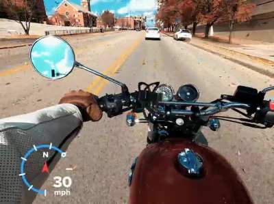 Urban Rides in Autumn Leaves