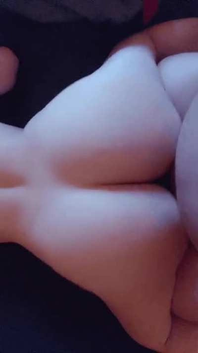 I just fucking love feeling my ass cheeks slap against his cock. Any F that wanna stuff ur face in there with us? :P