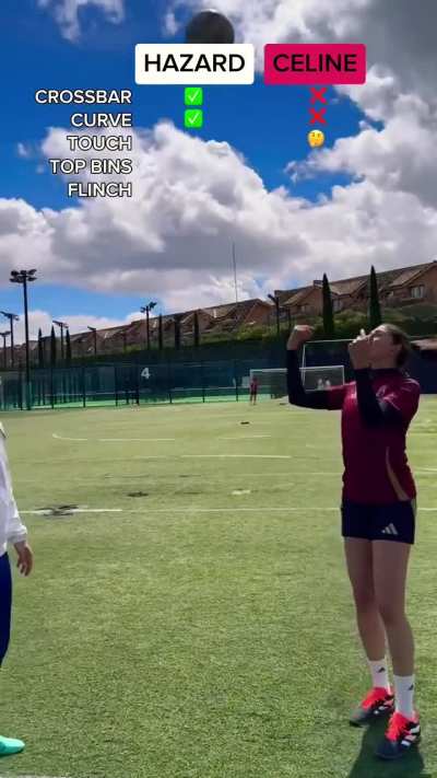 Eden Hazard plays skill games with Belgian YouTuber C&eacute;line Dept.