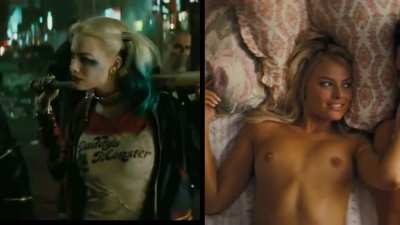 Margot Robbie - Supervillain Dressed vs Undressed