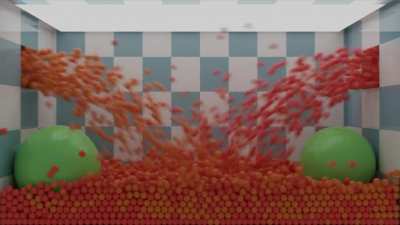Particle simulation in Blender, with tutorial in comments