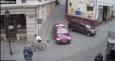 Managed to miss the car...