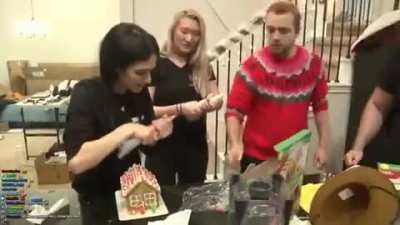 The testing of the gingerbread house