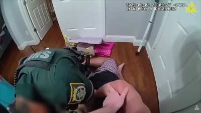 to arrest a shoplifter as cops barge into an innocent family&rsquo;s home, injure a disabled veteran dad, then realize they went to the wrong address.