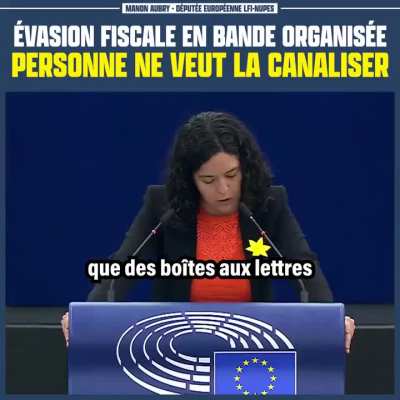 La D&eacute;put&eacute;e Europ&eacute;enne Manon Aubry interpelle le Premier Ministre Luxembourgeois Xavier Bettel au sujet de l'&eacute;vasion fiscale (19/04/23 - Parlement Europ&eacute;en)