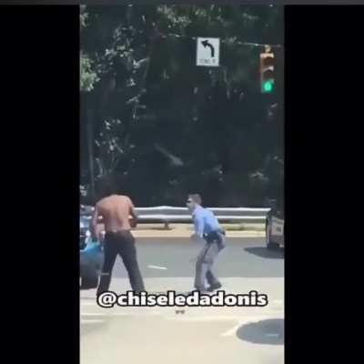 Doesn't seem to notice those smacks across his legs