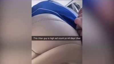 high uber drive &amp;amp; his passed out gf in passenger - pick up a fare !!