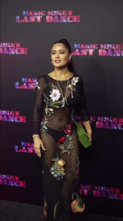 Salma Hayek looking great at 56, Attending Premiere