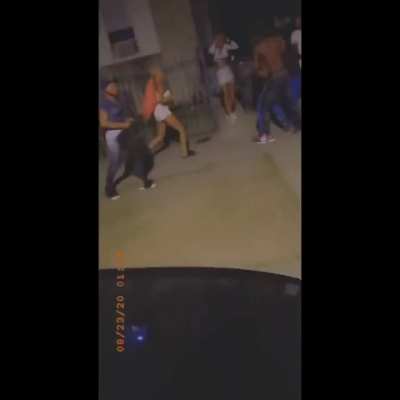 Man drops girls that jump his sister