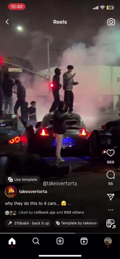 Multiple stolen g37s, g35, and 370Zs, destroyed and burned at takeover. KILLSWITCH ASAP