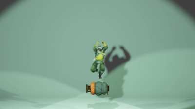 Caustic Gracefully Performs Horizon's Skydive Emote