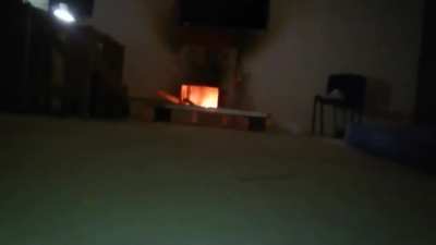Spray in a fire