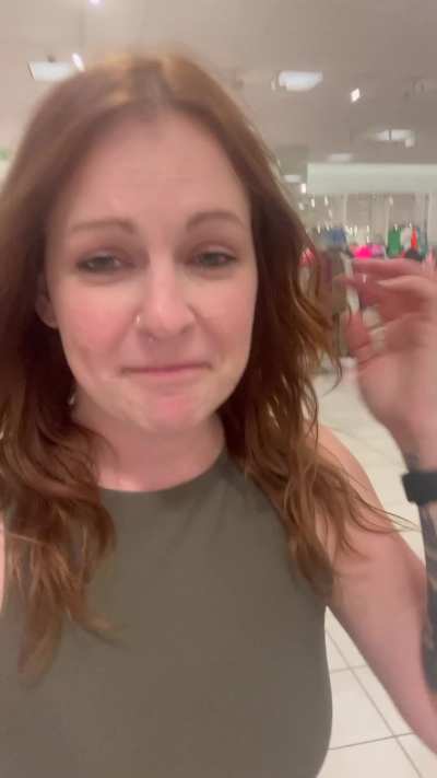 Mall parking lot facial!