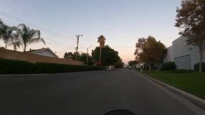 Karen Steps Out In Front Of Motorcycle Only To Get Her Foot Run Over