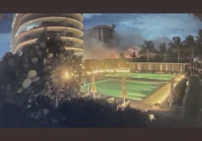 Surveillance footage capturing Miami building collapse