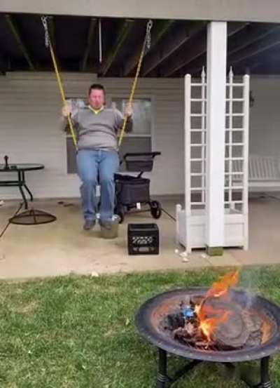 Playing on the swings is good for men