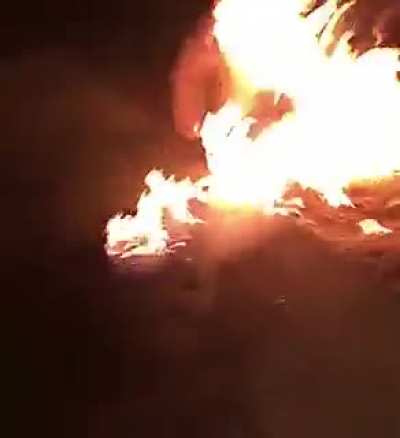 fighting a fire