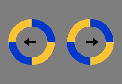 The circles are stationary