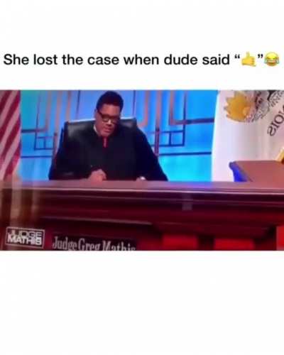 There's no way she's winning this one