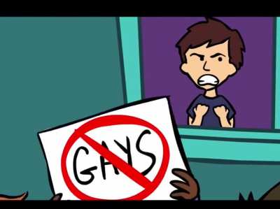 Shinji when Kaji asks if he wants some tea: