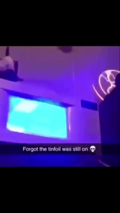 Moldy tin foil