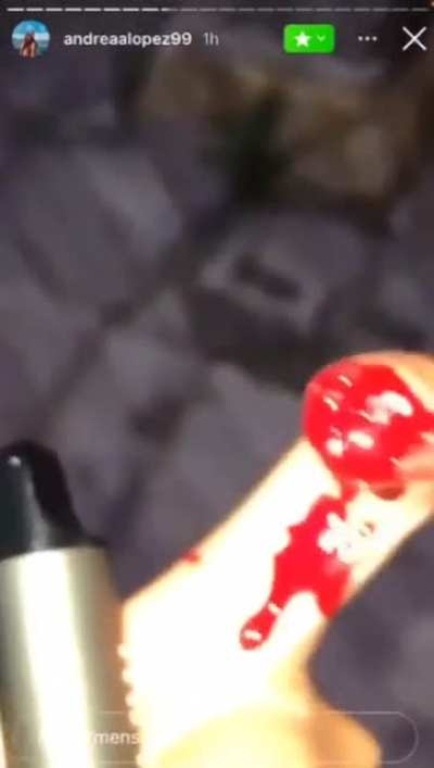 "some blood"