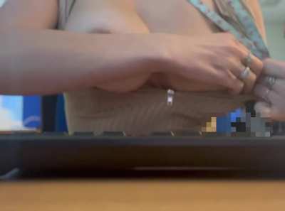 I got the award for best boobs at the office [oc]