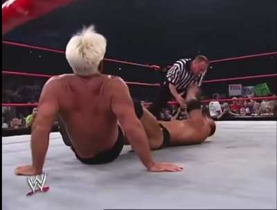 Rock versus Ric Flair raw 2002